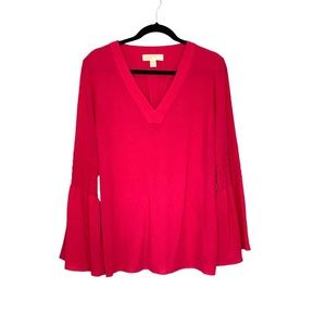 Michael Kors Hot Pink Bell Sleeve Blouse